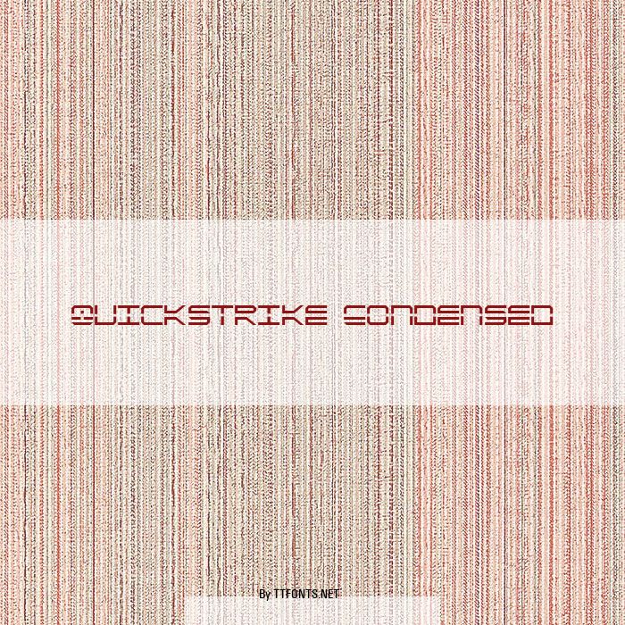 QuickStrike Condensed example